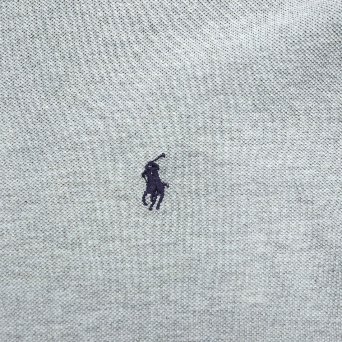 Polo Ralph Lauren 90年代 長袖ポロシャツ ラガーシャツ XL グレー 鹿の子 スモールポニー刺繍