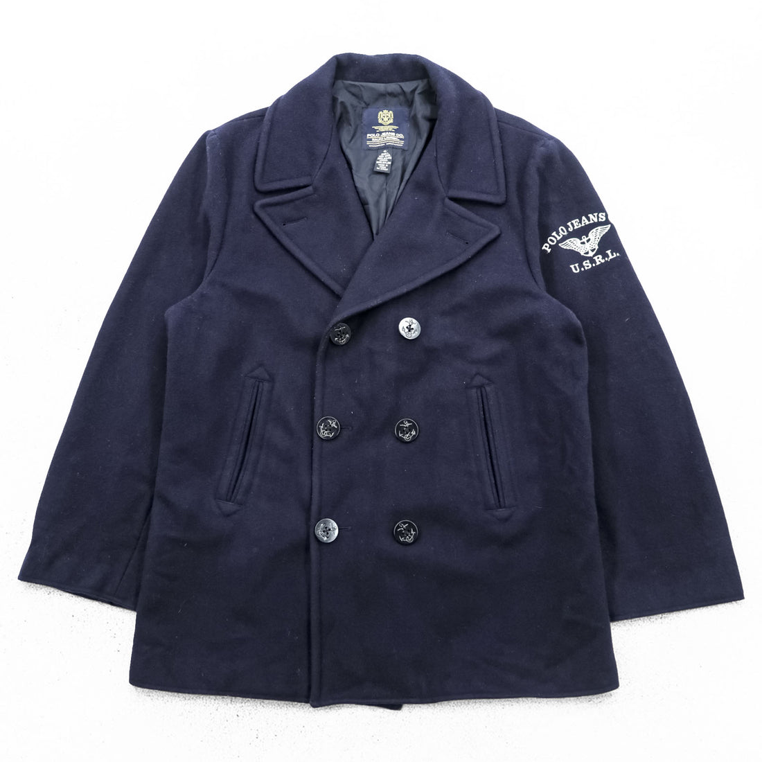 Polo Ralph Lauren 90年代 ピーコート XL ネイビー メルトン ウール POLO JEANS CO. RALPH LAUREN