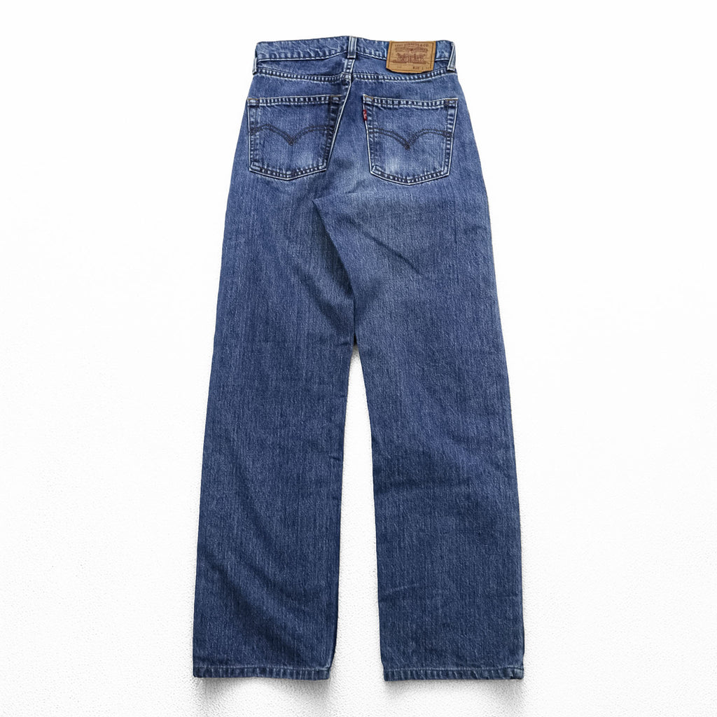 Levi Strauss 90s 512 Denim Pants Jeans XS Blue Button back 359 512-02