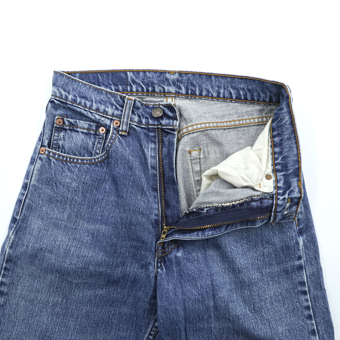 Levi Strauss 90s 512 Denim Pants Jeans XS Blue Button back 359 512-02
