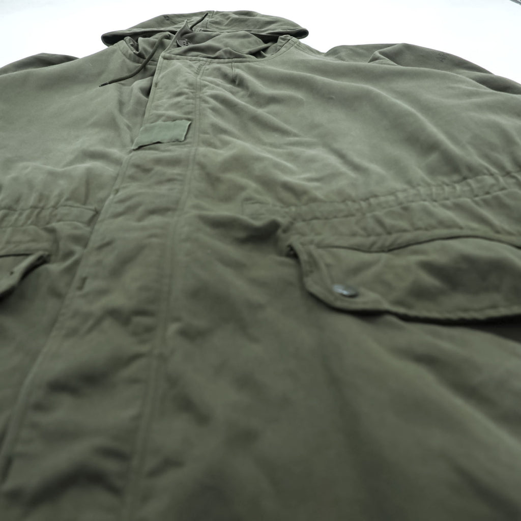 70s French Military Vintage M-64 Mod Parka Field Parka XL Drawstring AILEE Zipper Military