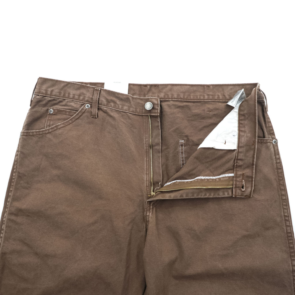 Dickies Relaxed Fit Dungaree Denim Pants Jeans Size L Brown Unused ED218STB