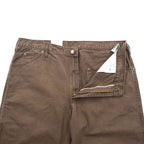 Dickies Relaxed Fit Dungaree Denim Pants Jeans Size L Brown Unused ED218STB
