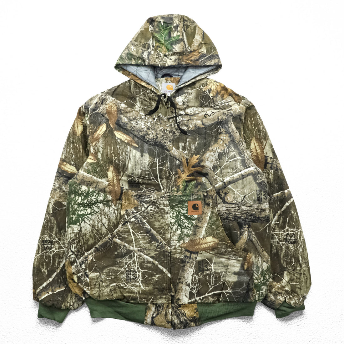 carhartt リメイク 再構築 リアルツリーカモ アクティブジャケット パーカー L カーキ コットン