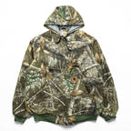 Carhartt Remake Reconstructed Realtree Camo Active Jacket Hoodie L Brown, Khaki