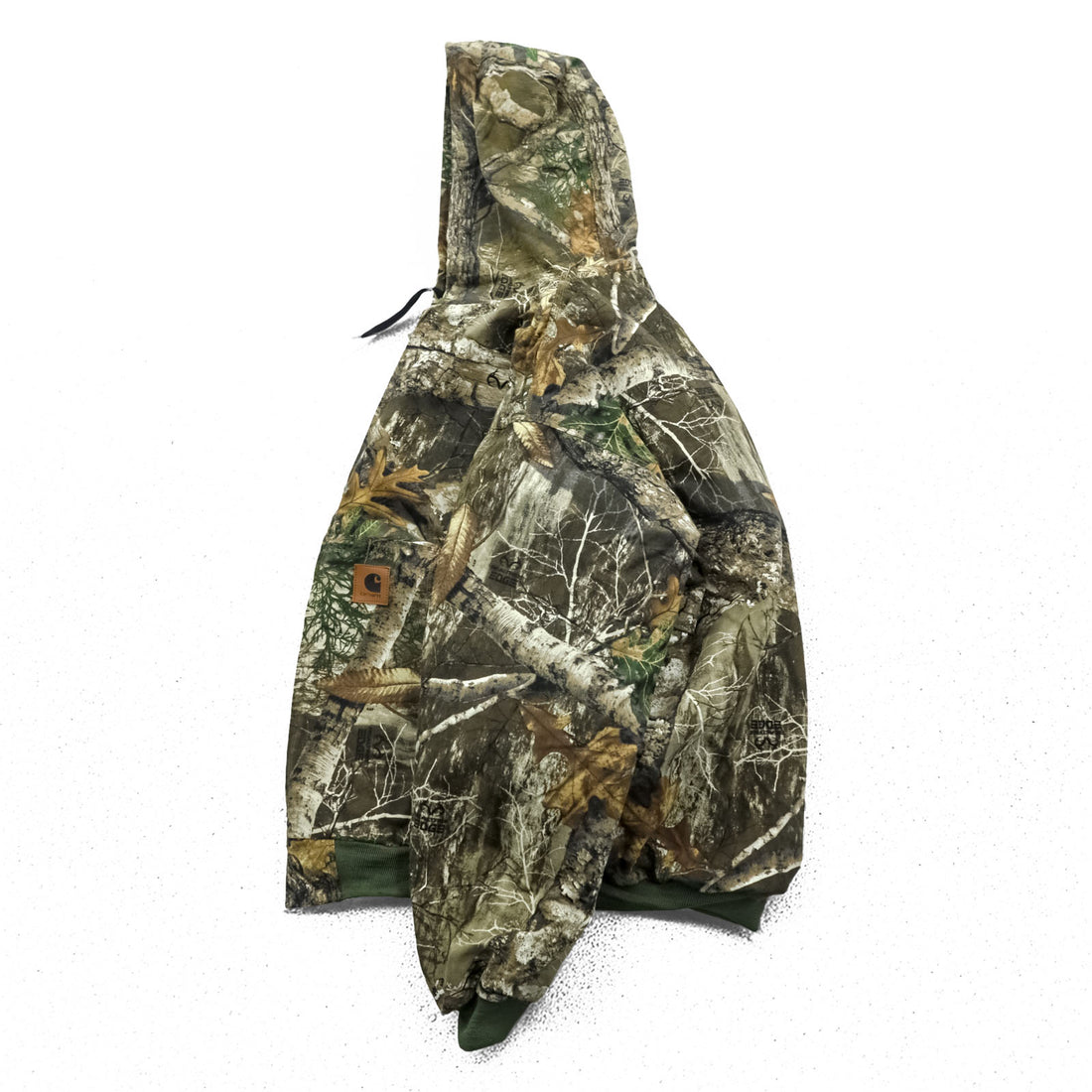 Carhartt Remake Reconstructed Realtree Camo Active Jacket Hoodie L Brown, Khaki