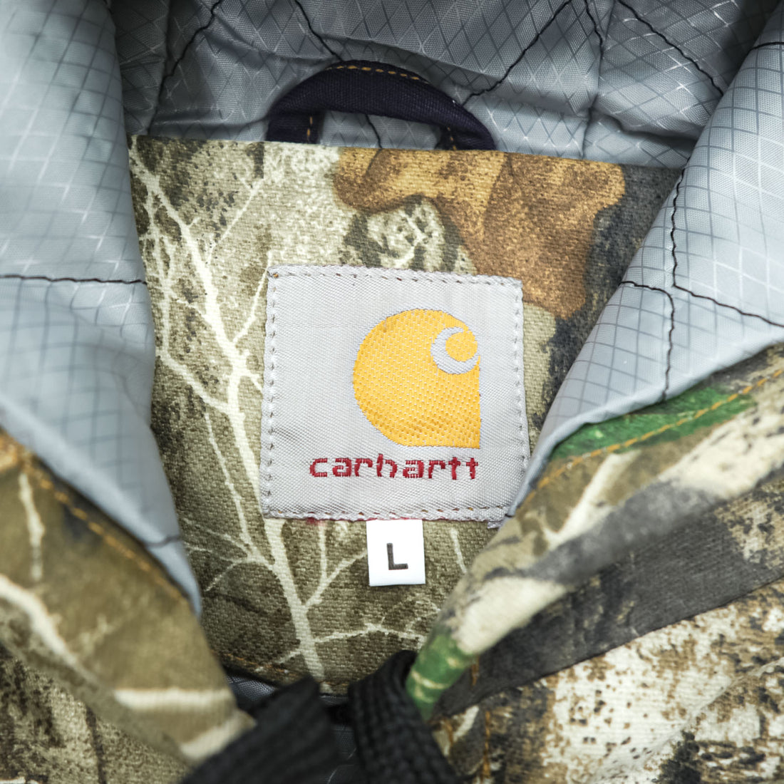 Carhartt Remake Reconstructed Realtree Camo Active Jacket Hoodie L Brown, Khaki