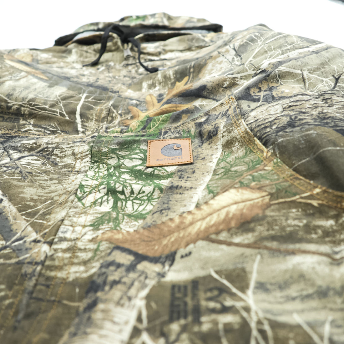 Carhartt Remake Reconstructed Realtree Camo Active Jacket Hoodie L Brown, Khaki
