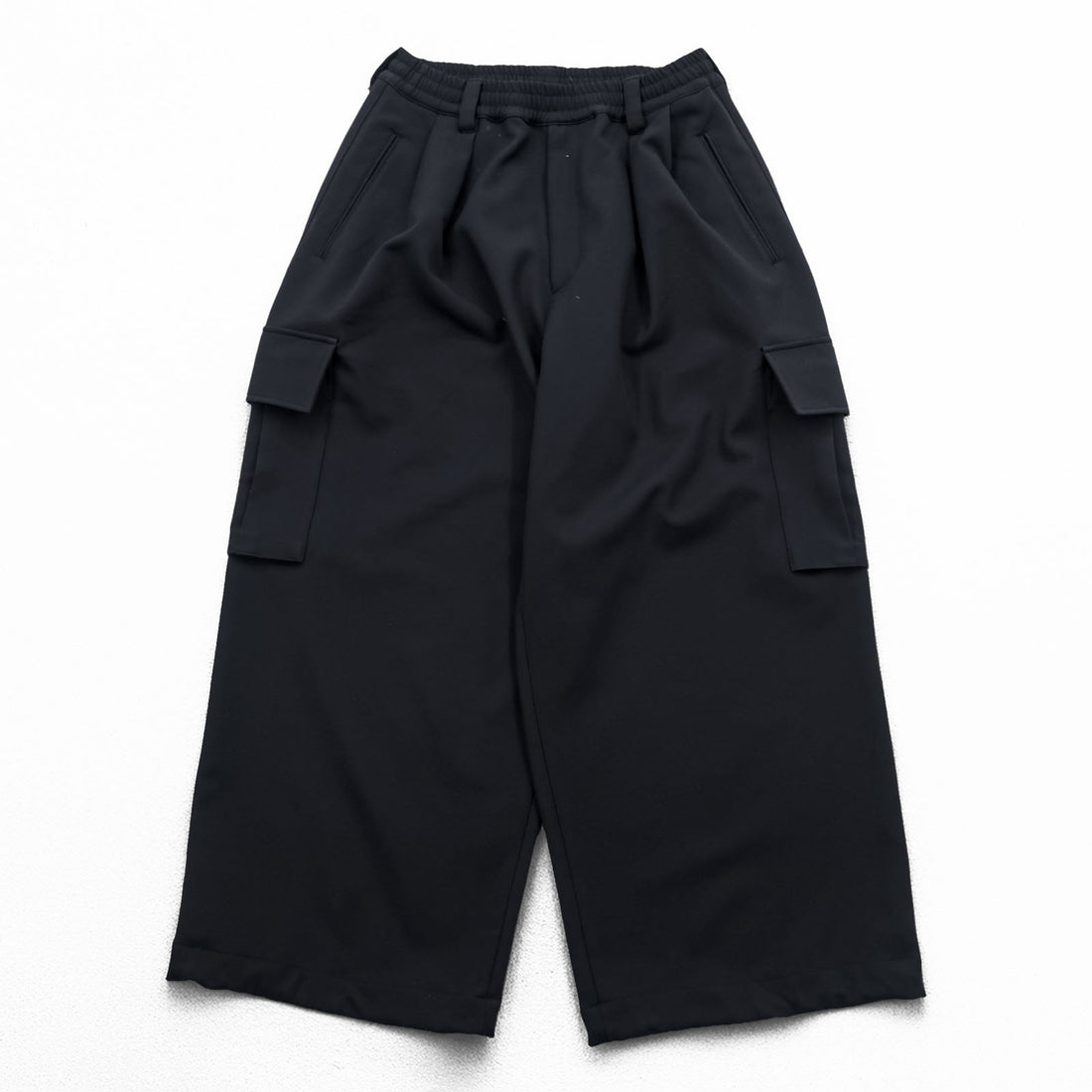 MAISON SPECIAL Wide 2Tuck Drawcord Cargo Pants Unisex Black S 11232461216