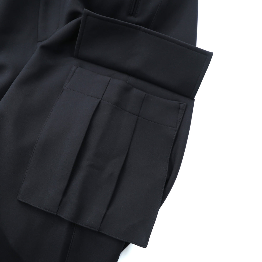 MAISON SPECIAL ワイド カーゴパンツ S ドローコード ブラック ユニセックス タック プリーツ Down In Fabric 11232461216