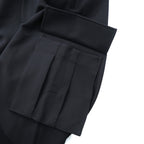MAISON SPECIAL ワイド カーゴパンツ S ドローコード ブラック ユニセックス タック プリーツ Down In Fabric 11232461216