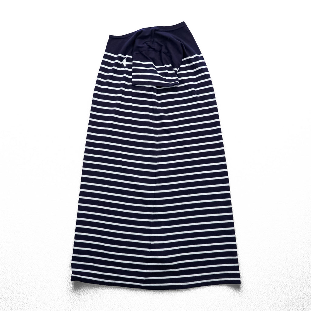 Polo Ralph Lauren ボーダー 半袖 Tシャツ ワンピース S ネイビー ホワイト コットン