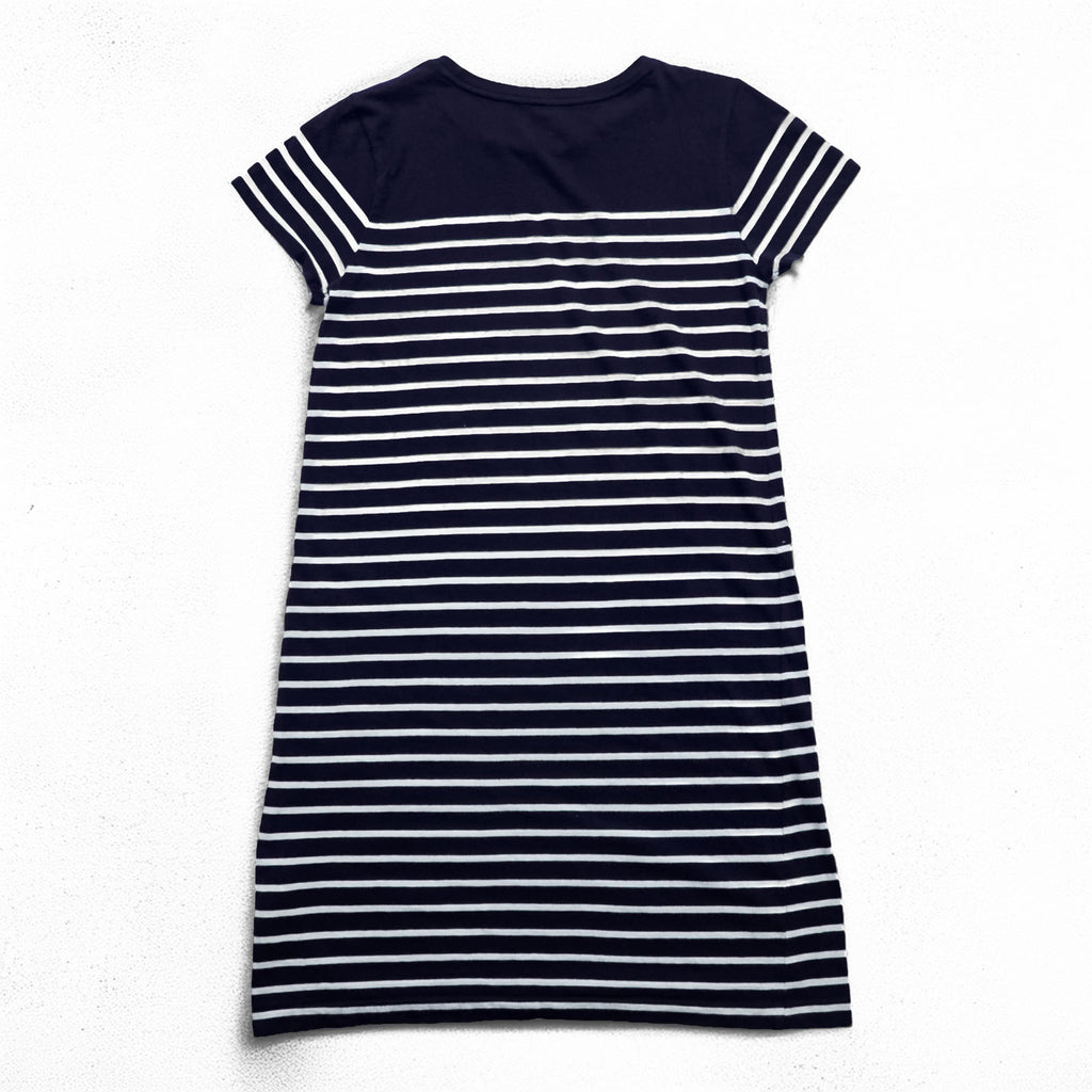 Polo Ralph Lauren ボーダー 半袖 Tシャツ ワンピース S ネイビー ホワイト コットン