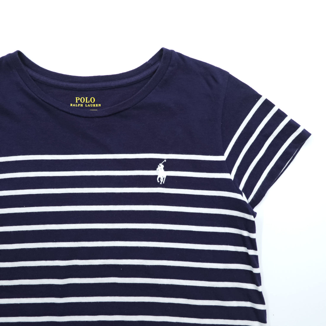 Polo Ralph Lauren ボーダー 半袖 Tシャツ ワンピース S ネイビー ホワイト コットン