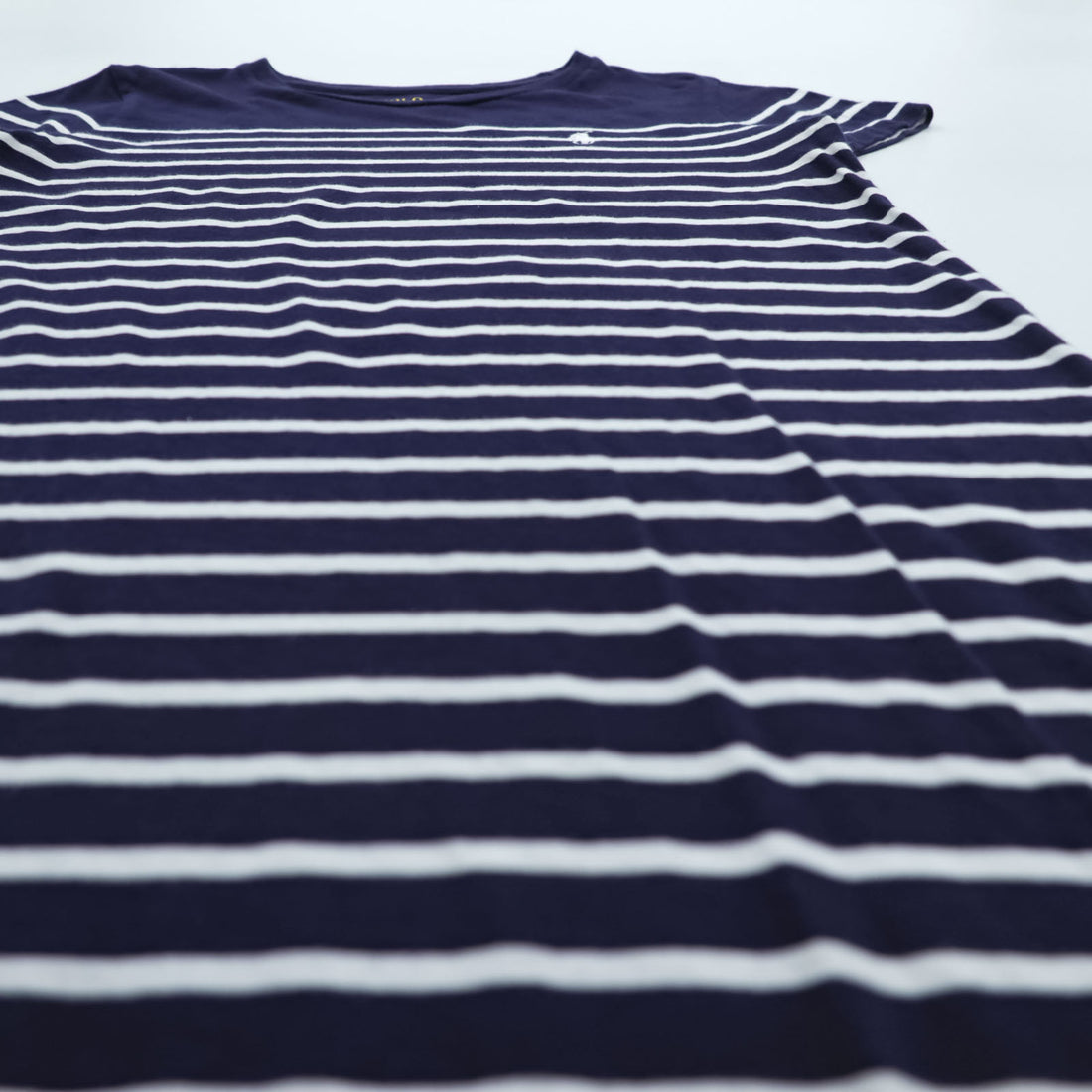 Polo Ralph Lauren ボーダー 半袖 Tシャツ ワンピース S ネイビー ホワイト コットン