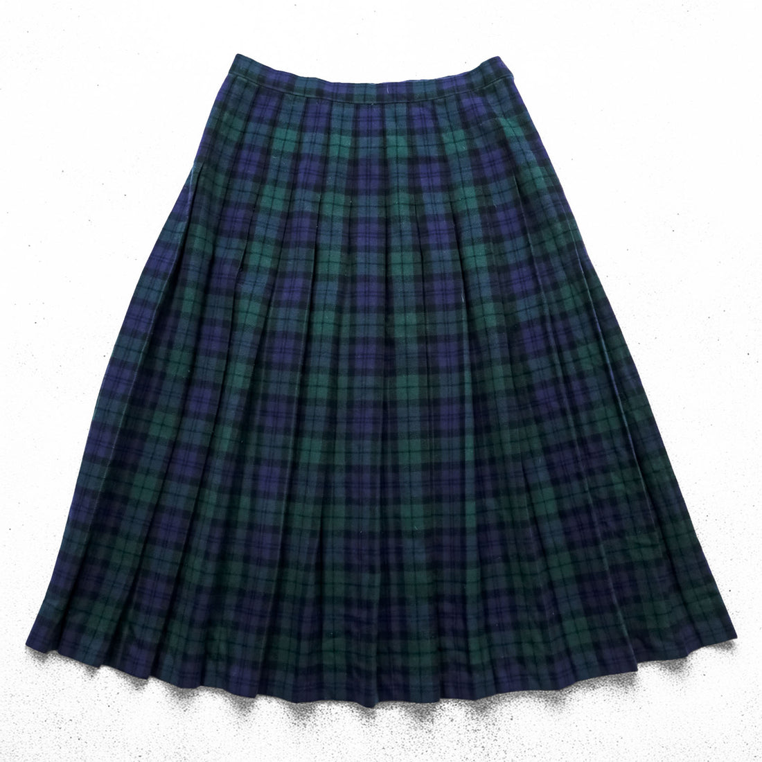 PENDLETON 70年代 USA製 ヴィンテージ タータンチェック ロング プリーツスカート L グリーン ネイビー ブラックウォッチ Pure Virgin Wool