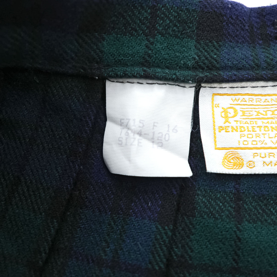 Vintage 70s Pendleton Black Watch Tartan Pleated Wool Skirt Made in USA Pure Virgin Wool Long Midi