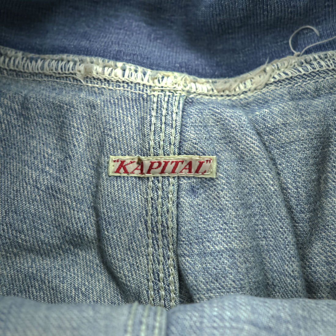 KAPITAL 日本製 サルエル ヌーベルショートパンツ S インディゴ ブルー デニム ヴィンテージ加工 ハーフ