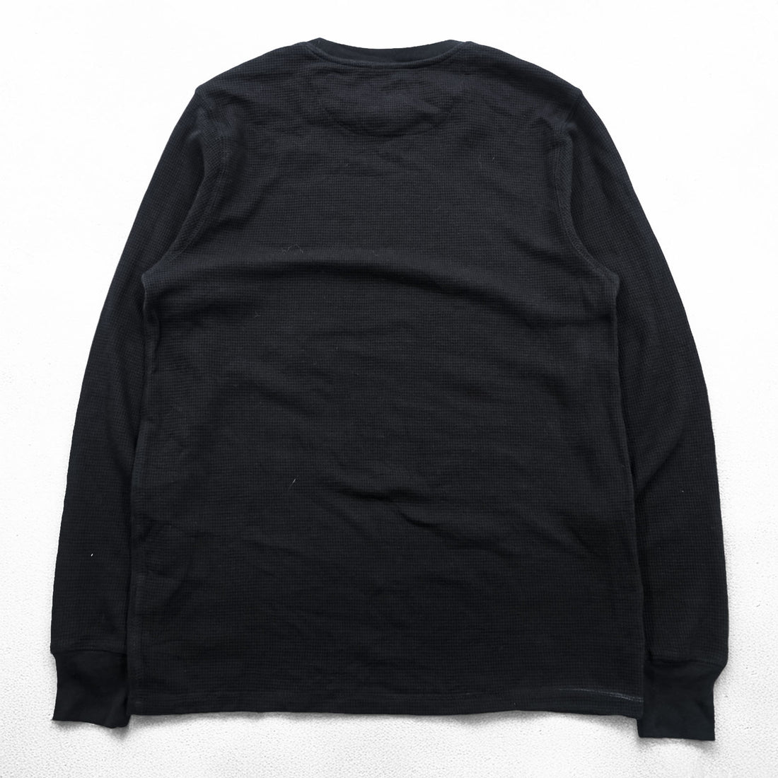 Faded Glory サーマル ロングスリーブ Tシャツ M ブラック ワッフル コットン 長袖 ロンT 未使用品