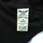Faded Glory サーマル ロングスリーブ Tシャツ M ブラック ワッフル コットン 長袖 ロンT 未使用品