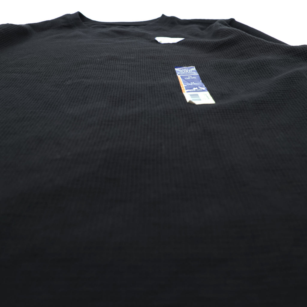 Faded Glory サーマル ロングスリーブ Tシャツ M ブラック ワッフル コットン 長袖 ロンT 未使用品