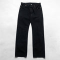 Levi's 501 ビッグE デニムパンツ ジーンズ M ブラック ストレート レザーパッチ ボタンフライ PREMIUM 00501-0165