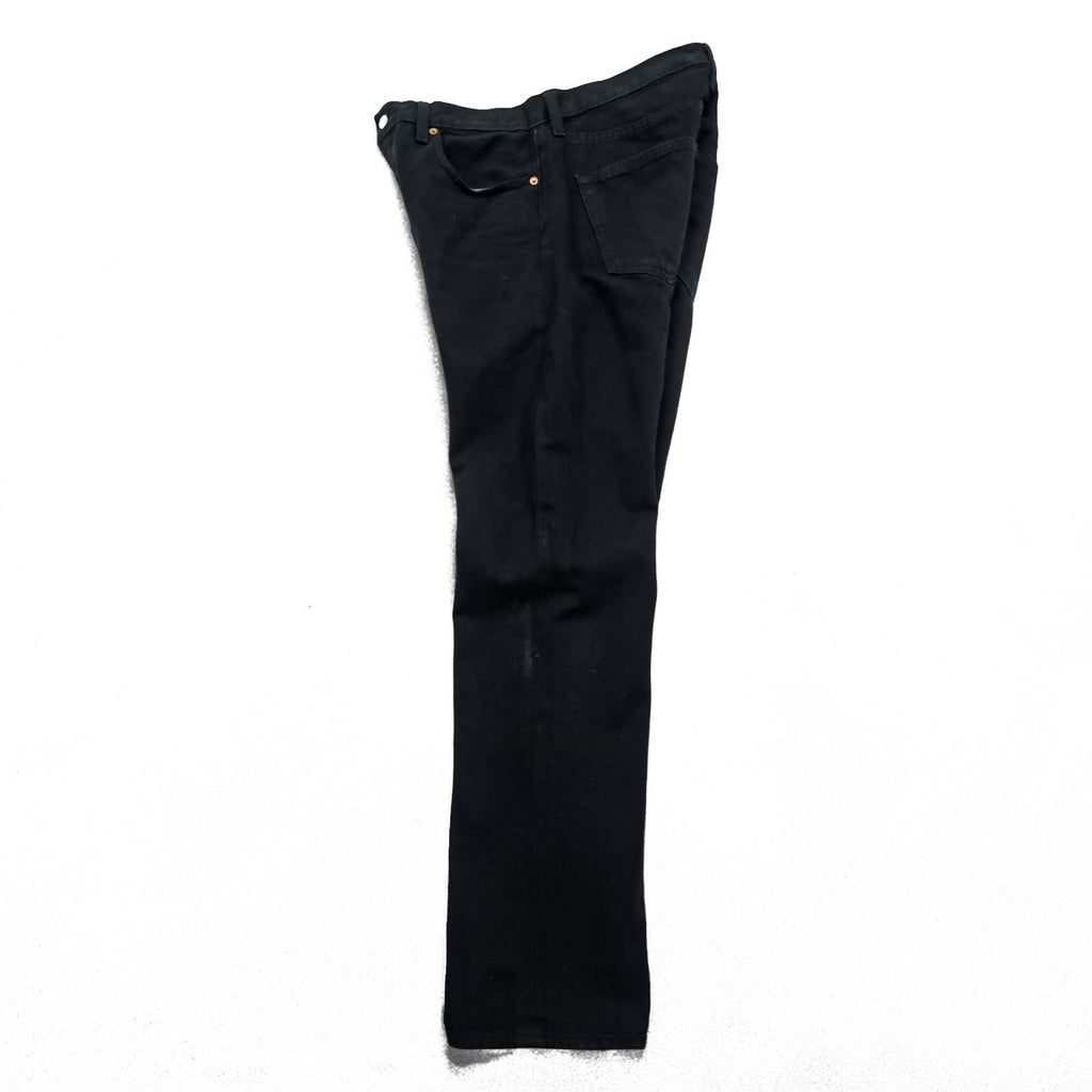 Levi's 501 ビッグE デニムパンツ ジーンズ M ブラック ストレート レザーパッチ ボタンフライ PREMIUM 00501-0165