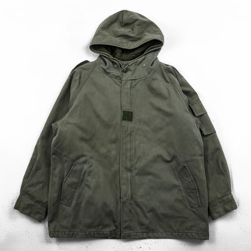French Army F2 Field Parka Olive Hooded Fleece Lined J.Veyrier Paris 1992 Size 104C Vintage