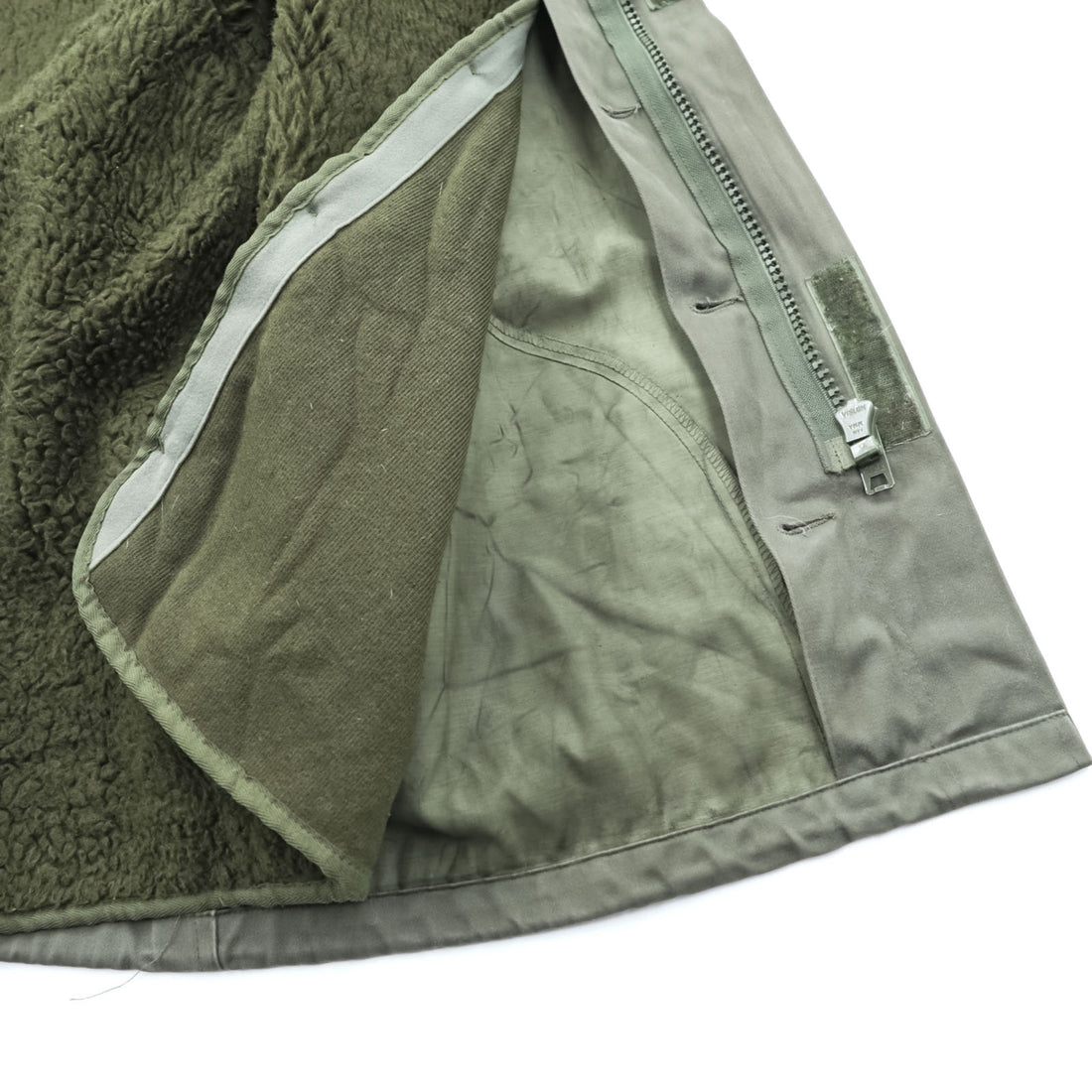 French Army F2 Field Parka Olive Hooded Fleece Lined J.Veyrier Paris 1992 Size 104C Vintage