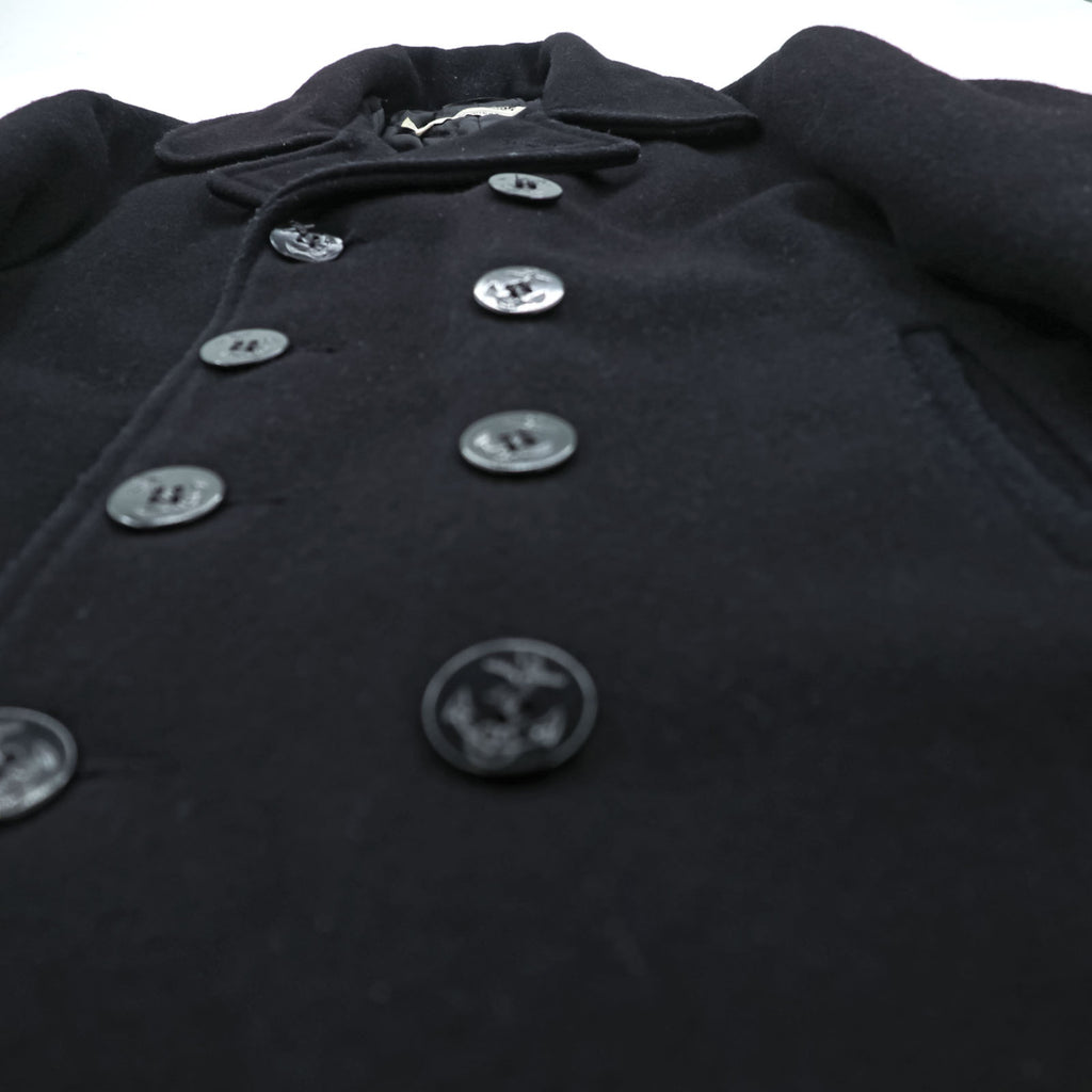 Schott USA製 ピーコート U.S.740N PEA JACKET メルトン ウール L ダークネイビー ミリタリー