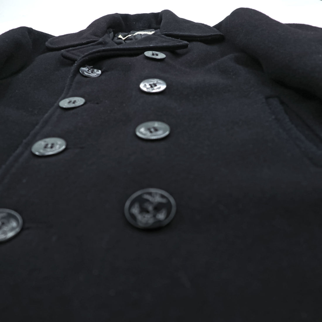 Schott USA製 ピーコート U.S.740N PEA JACKET メルトン ウール L ダークネイビー ミリタリー