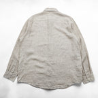 Tasso Elba リネンシャツ 長袖シャツ XL ベージュ 麻100%