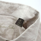 Tasso Elba リネンシャツ 長袖シャツ XL ベージュ 麻100%