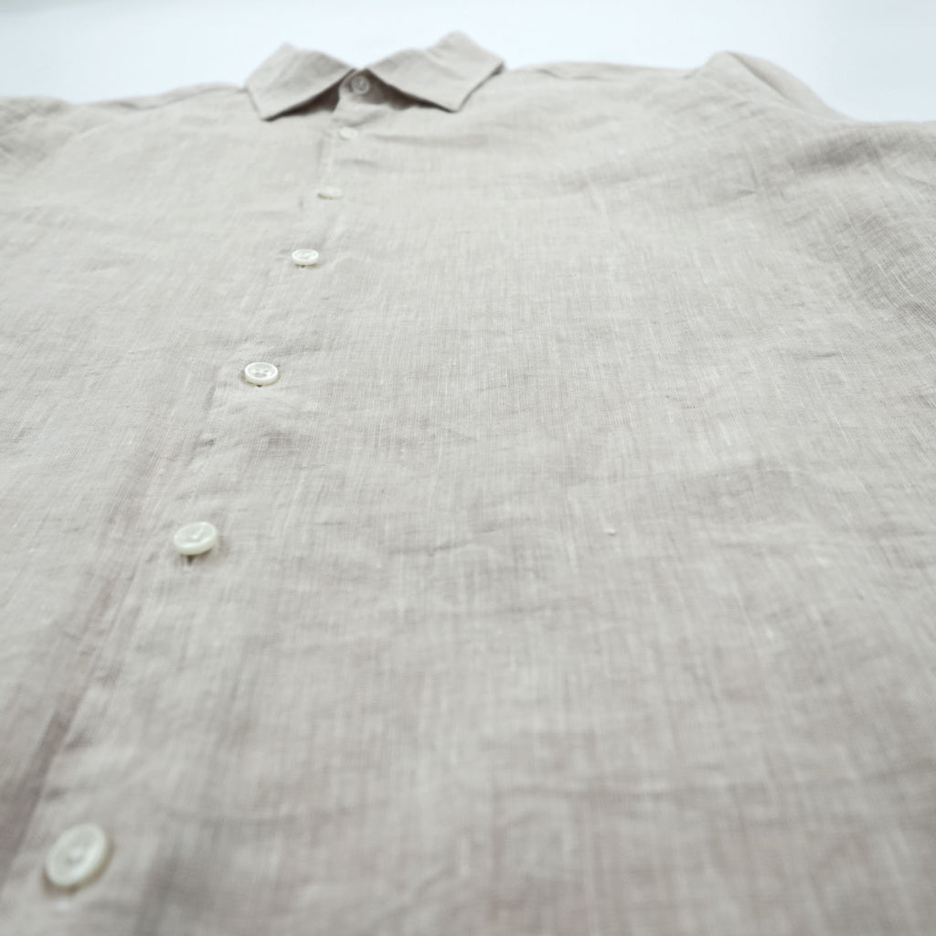 Tasso Elba リネンシャツ 長袖シャツ XL ベージュ 麻100%