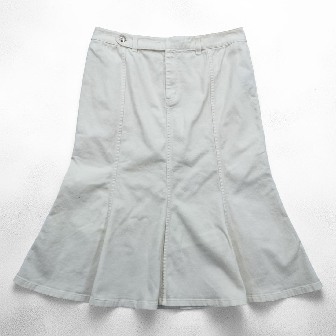 LAUREN RALPH LAUREN 90年代 ヴィンテージ マーメイドスカート XL ホワイト デニム フレア LAUREN JEANS CO.
