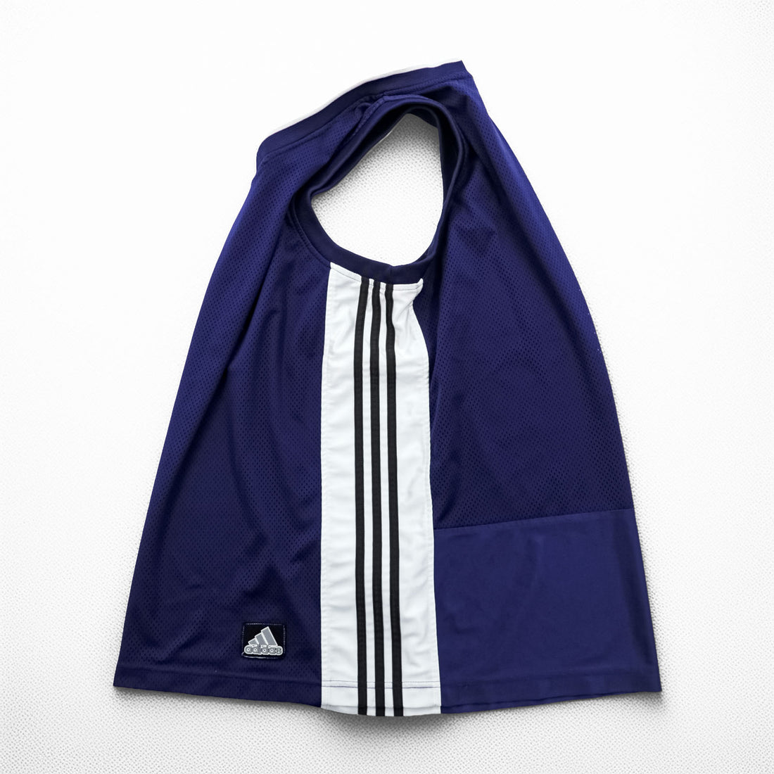 adidas 90s Vintage Game Shirt Tank Top, Size M, Navy, with International Flag Tag