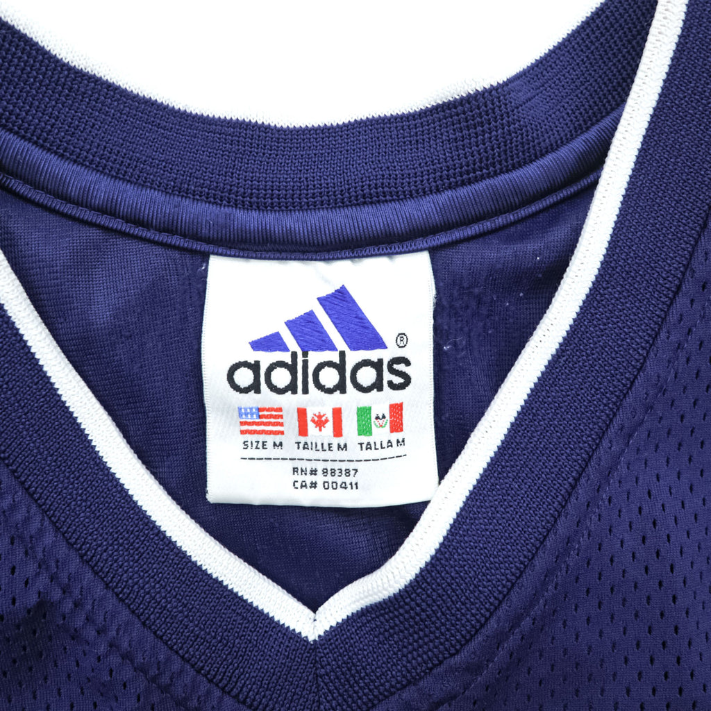 adidas 90s Vintage Game Shirt Tank Top, Size M, Navy, with International Flag Tag