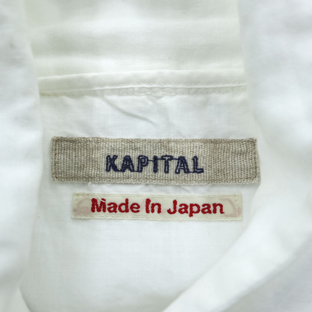 KAPITAL Japan Made Linen Sleeveless Dress S White Shirt