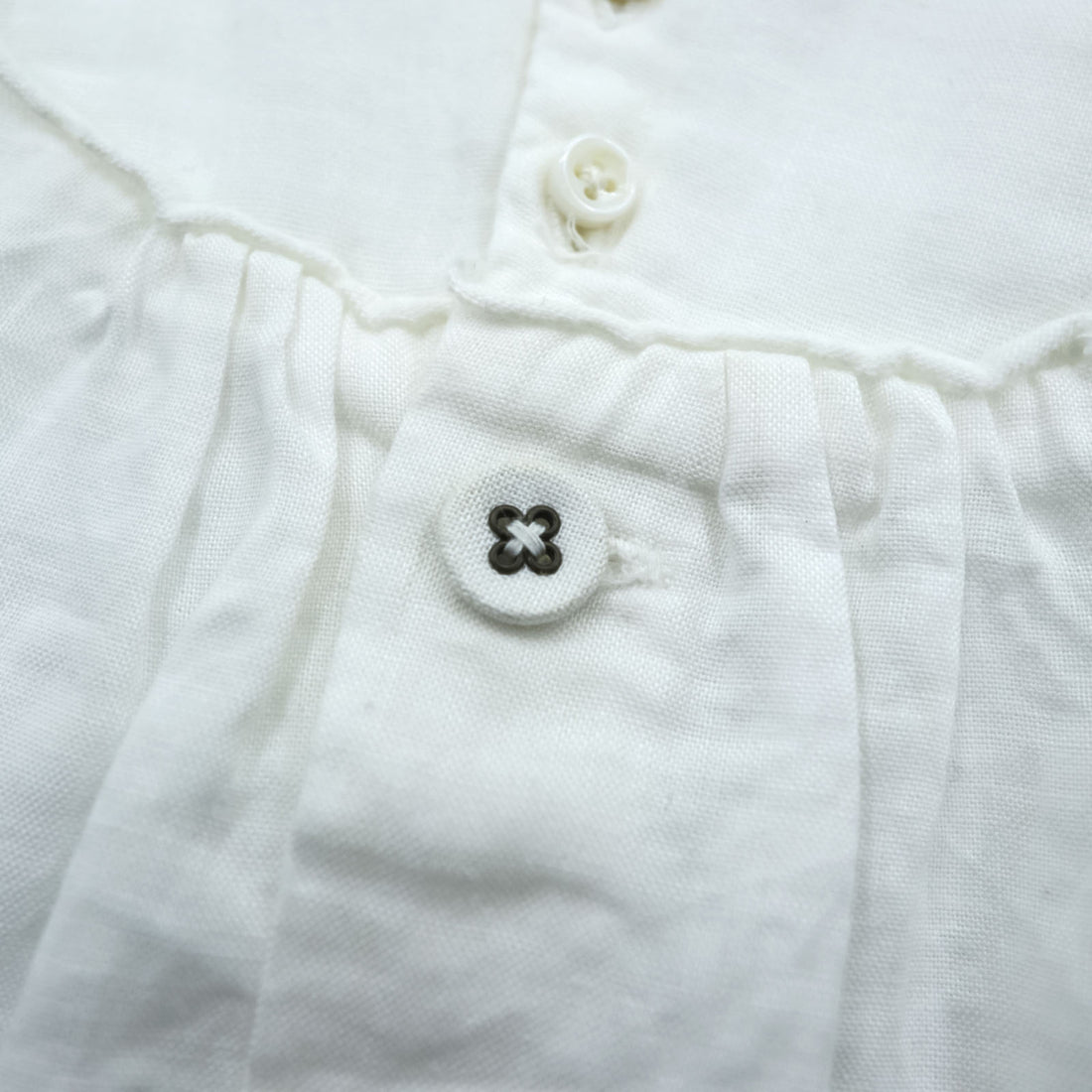 KAPITAL Japan Made Linen Sleeveless Dress S White Shirt