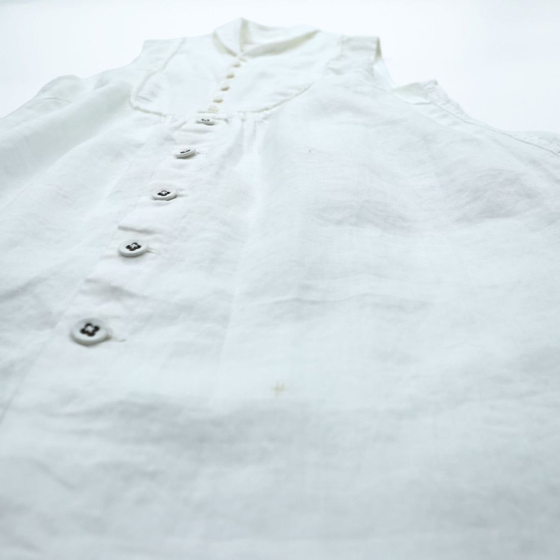 KAPITAL Japan Made Linen Sleeveless Dress S White Shirt