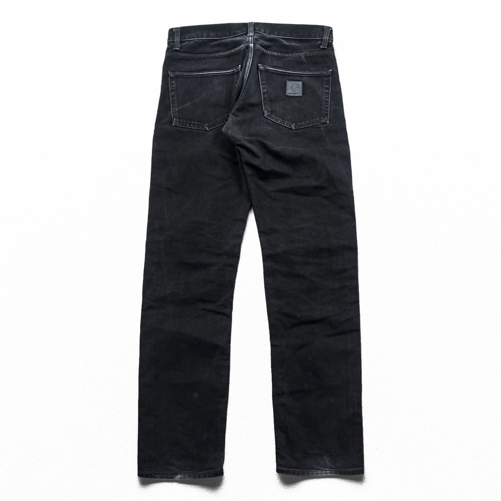 Carhartt WIP KLONDIKE PANT Black Denim Button Fly M Made in Tunisia IO24945