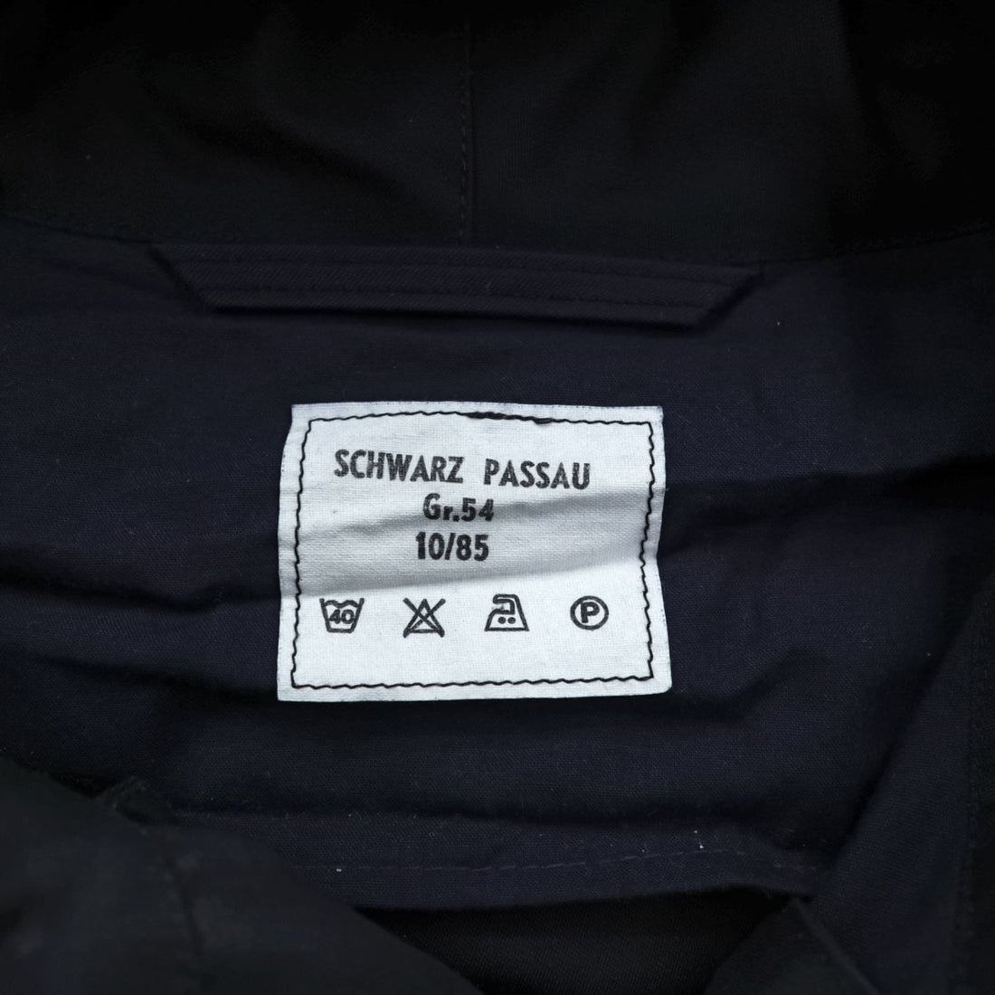 80s Vintage German Military SCHWARZ PASSAU Hooded Field Parka Coat Navy Size 54 1985
