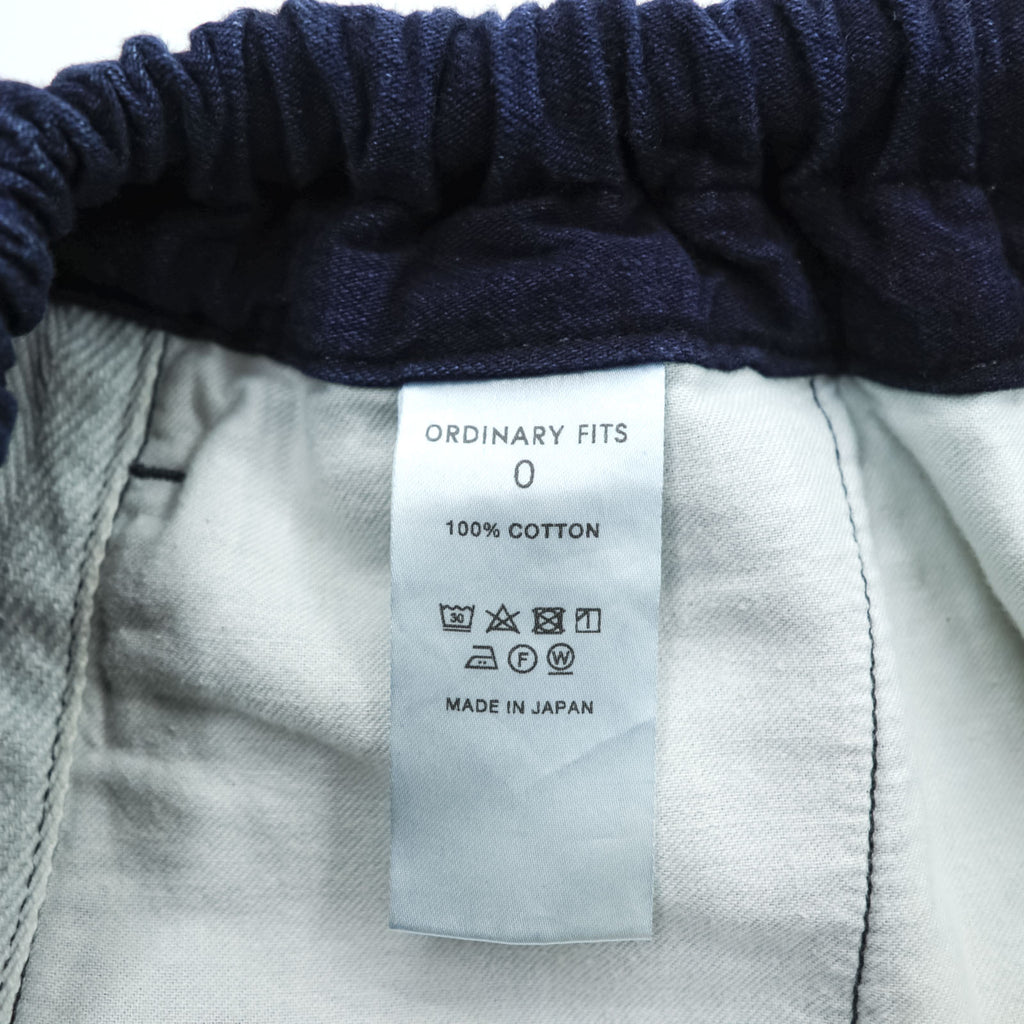 ORDINARY FITS 日本製 ボールパンツ BALL PANTS DENIM ワイド イージー デニムパンツ FREE インディゴ 濃紺 タック  プリーツ バルーンシルエット