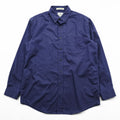 L.L.Bean ボタンダウンシャツ 長袖シャツ M ネイビー 胸ポケット WRINKLE RESISTANT 形態安定 264077