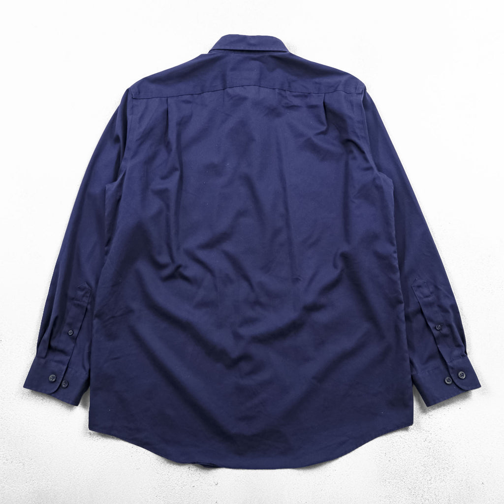 L.L.Bean ボタンダウンシャツ 長袖シャツ M ネイビー 胸ポケット WRINKLE RESISTANT 形態安定 264077