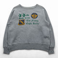 BUZZ RICKSON'S 日本製 スウェット トレーナー L グレー The Flying Eight Balls 染み込みプリント