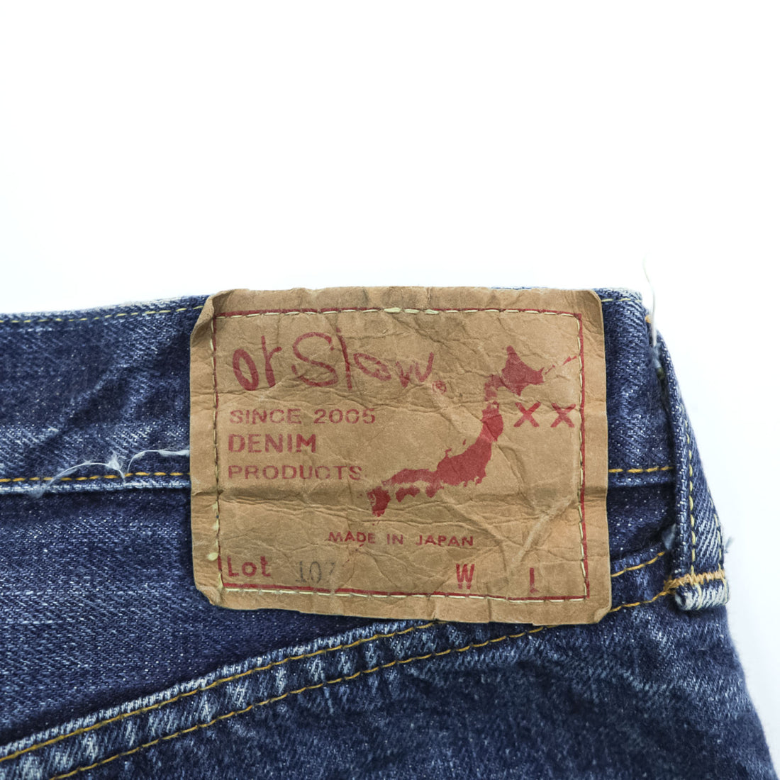 orSlow 日本製 107 IVY FIT セルヴィッチ デニムパンツ ジーンズ XL インディゴ 5ポケット ベーシック