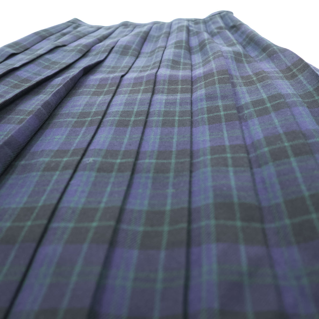 BURBERRY 90年代 ヴィンテージ 日本製 チェック プリーツ スカート L グリーン ネイビー ブラックウォッチ