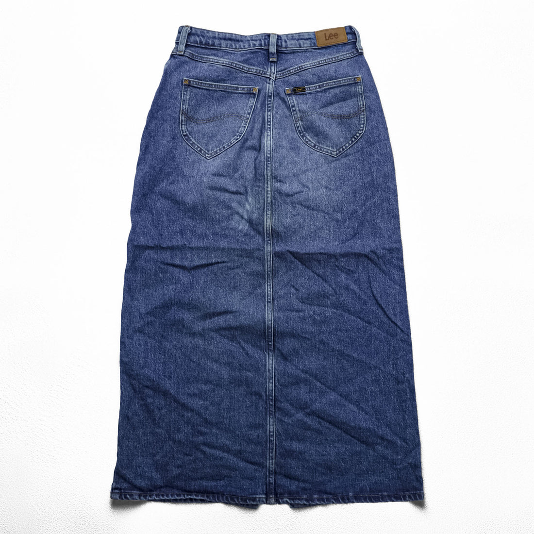 Lee フロントスリット デニム ロングスカート L インディゴ ブルー ULTRA LONG SPLIT USAモデル