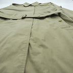 Vintage Burberrys Made in England Belted Long Trench Coat Khaki Beige Check Lined Womens